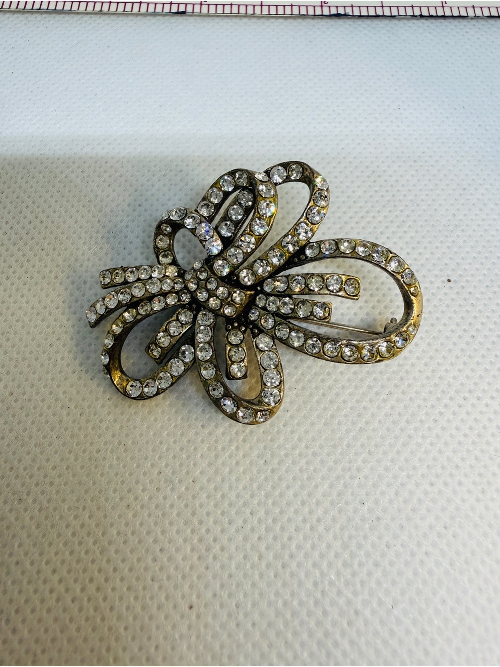 Avon Brooches VTG Bouquet, Gold Silver Tone & Rhinestones Estate Jewelry Signed - Picture 7 of 12